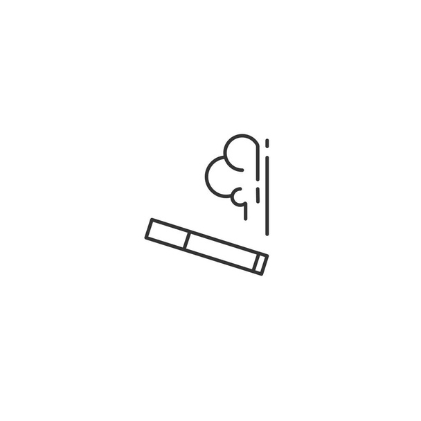 喫煙エリアラインアイコン - ベクター画像