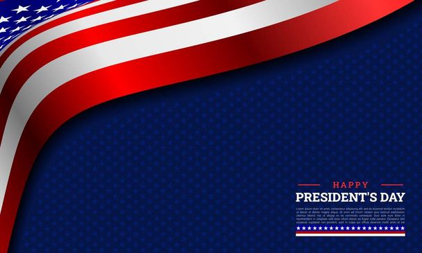 Happy President's Day. Celebration background design template. It is suitable for posters, banners, flyers, advertising, etc. Vector illustration - Vector, Image