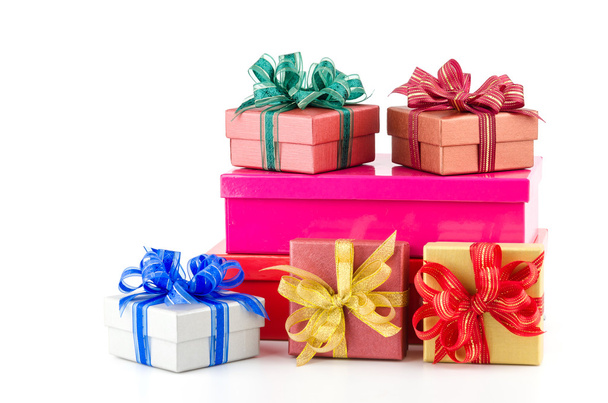 Gift box isolated white background - 写真・画像