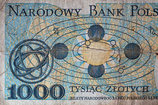 1000 lengyel zloty hátramenete tervezési célra - Fotó, kép
