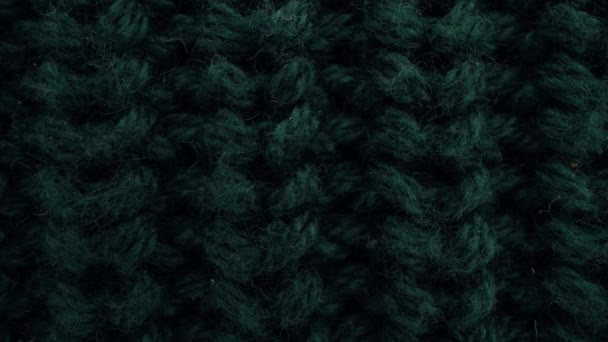 Close-up acquamarina colore tessuto maglia texture sfondo - Filmati, video