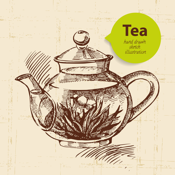 Tea vintage background - Vector, Image