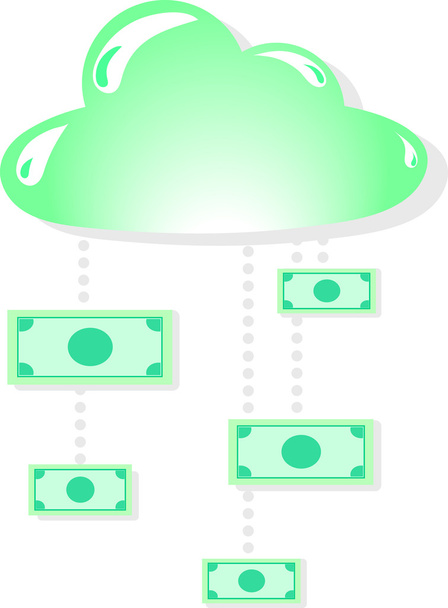 Pilven ja rahan havainnollistaminen
 - Vektori, kuva