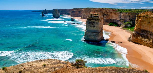 Incrível luz do dia sobre os Doze Apóstolos, a Great Ocean Road, Austrália. - Foto, Imagem