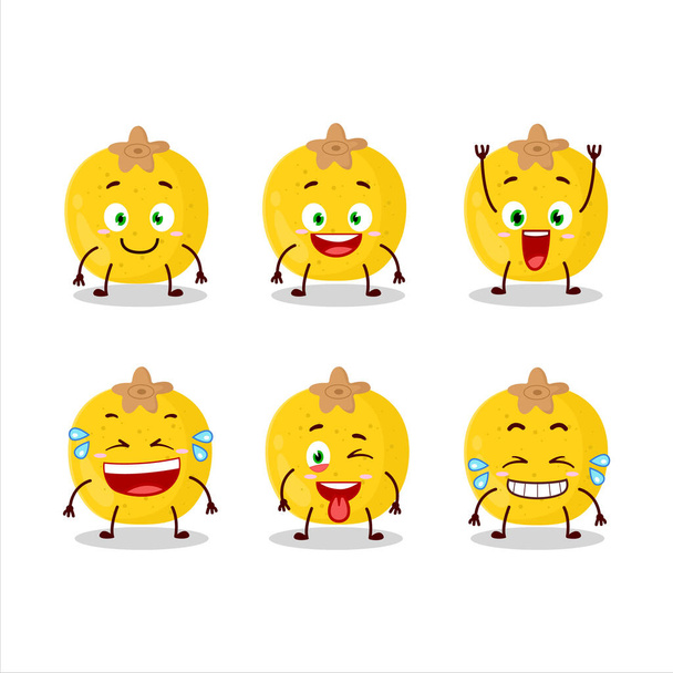 Personaje de dibujos animados de nance fruit con expresión de sonrisa. Ilustración vectorial - Vector, imagen