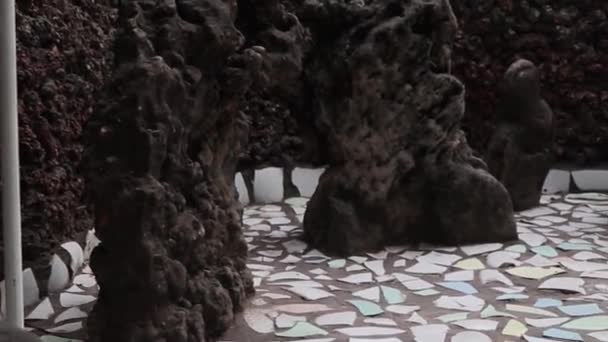 Different sculpture of rocks displayed at the rock garden. - Footage, Video