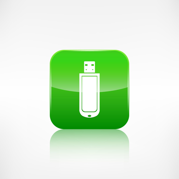 Usb flash drivo icono web. Botón de aplicación
. - Vector, imagen