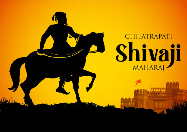 illustration de Chhatrapati Shivaji Maharaj, le grand guerrier de Maratha du Maharashtra Inde - Vecteur, image