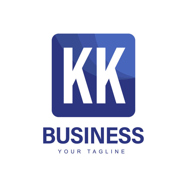 KK Initial A Logo Design absztrakt stílusban - Vektor, kép