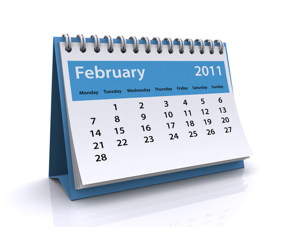 Calendário de fevereiro 2011
 - Foto, Imagem