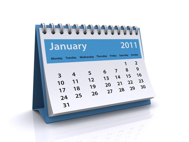 2011 年 1 月カレンダー - 写真・画像