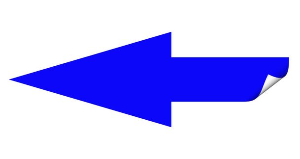 Freccia blu a sinistra, isolata sullo sfondo bianco - Foto, immagini