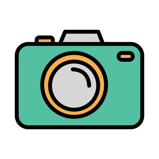 Ícone de vetor isolado de câmera que pode facilmente modificar ou editar - Vetor, Imagem