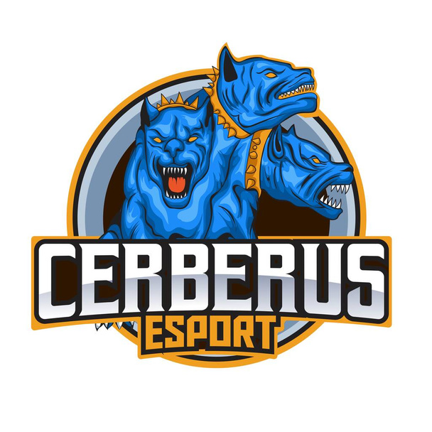 Cerberus Maskottchen Logo. Perfekt für E-Sport-Spiele, Twitch, Streamer, T-Shirt / Bekleidung, Fanartikel, etc - Vektor, Bild