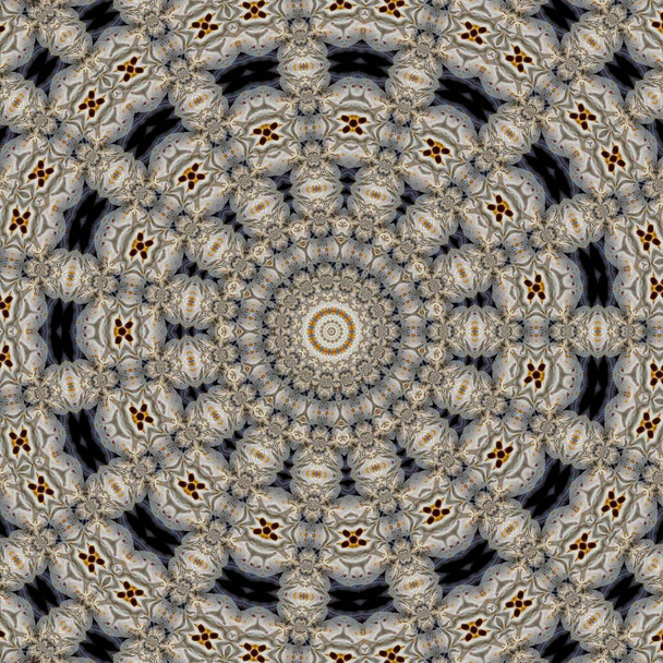 Diseño de patrón de fondo de ilusión. Ilustración 3D para decoración de alfombras de mandala e interiores. Trabajo de impresión para camiseta - Foto, imagen
