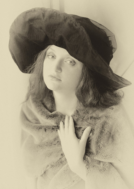 Portrait in vintage style - Fotoğraf, Görsel