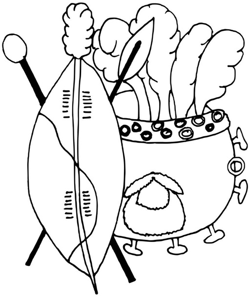 Cartoon versie voor nieuwe coronavirus variant uit Zuid-Afrika - Vector, afbeelding