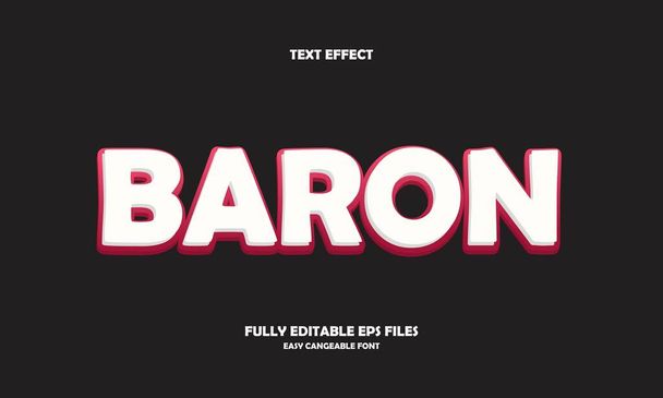 baron style text effect - Vector, Image
