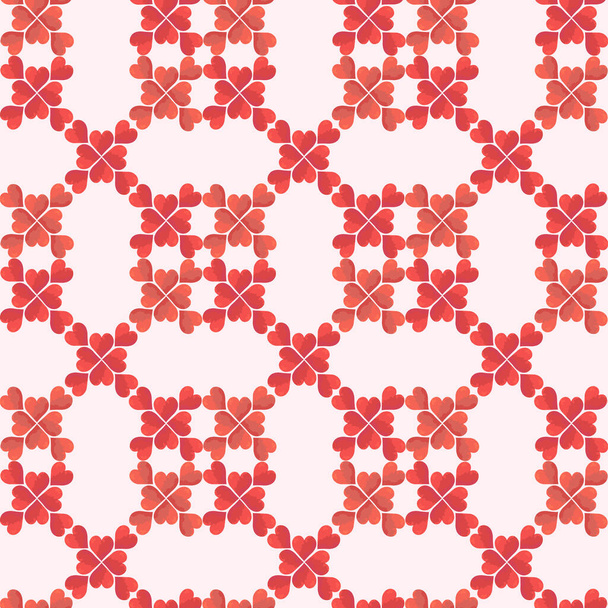 Seamless heart pattern.Heart design for fabrics. Vector illustration. - Vector, Image
