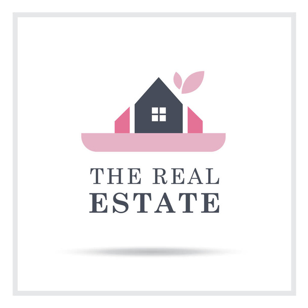 Kiinteistön logo tai Home Property Logo tai Residence Asuinrakennuksen logo - Vektori, kuva