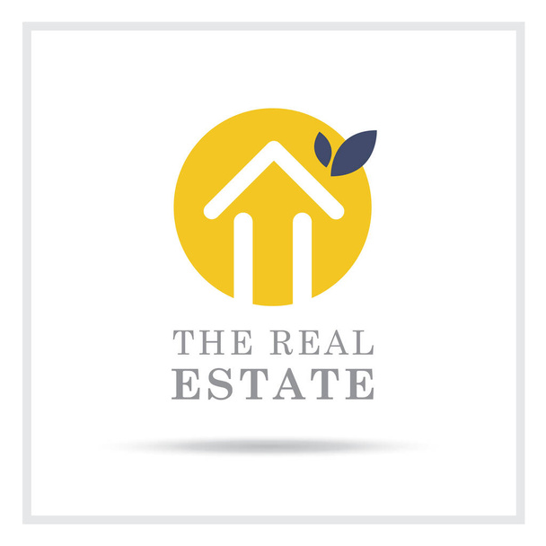 Логотип недвижимости или логотип домашней недвижимости или логотип жилого дома - Вектор,изображение