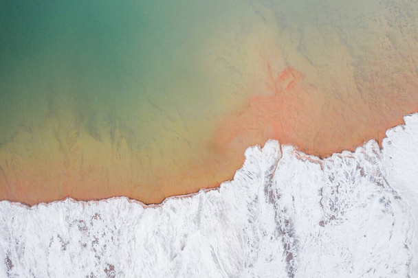 Soligorsk montañas de sal. Lagos salinos.Venta de fertilizantes minerales - Foto, imagen
