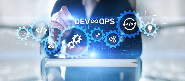 DevOps Metodologia Sviluppo Operazioni agil programming technology concept. - Foto, immagini