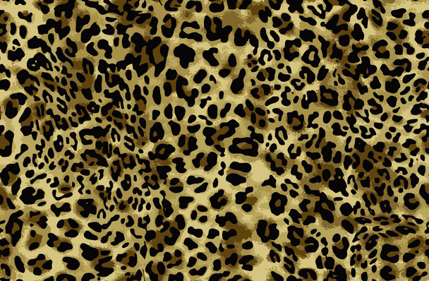 Full seamless leopard cheetah animal skin pattern. Ornamental Brown Design for women textile fabric printing. Suitable for trendy fashion use. - Vector, Image