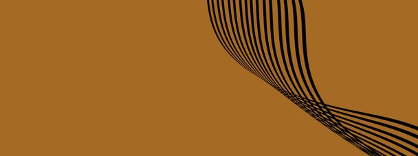 Afiş konsepti için kahverengi modern eğri çizgileri - Fotoğraf, Görsel