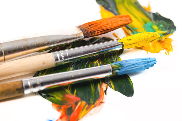 Paints and brushes - Foto, Bild