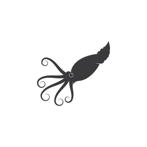 Logo del calamar. Calamar aislado sobre fondo blanco
 - Vector, imagen