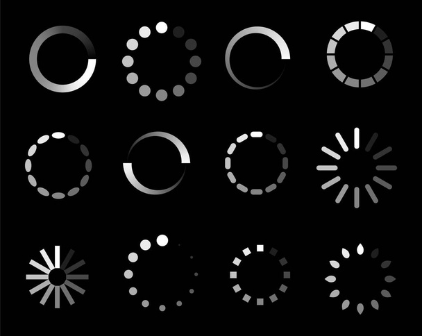 Cargador icono vector círculo botón. - Vector, Imagen