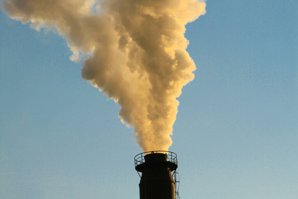 Factory chimney and smoke - Photo, Image