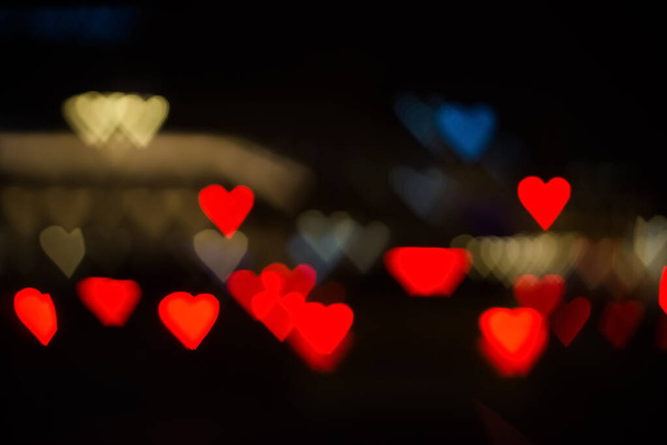 Романтичне різнокольорове серце боке абстрактний валентинний фон
 - Фото, зображення