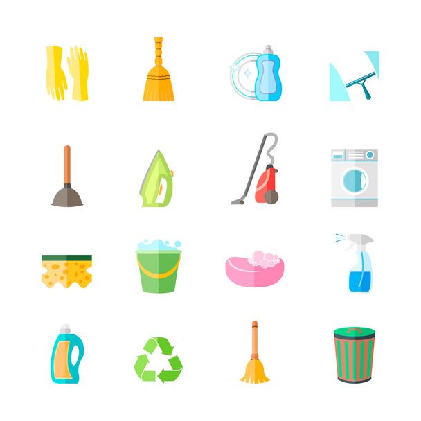 Set de iconos de limpieza
 - Vector, imagen