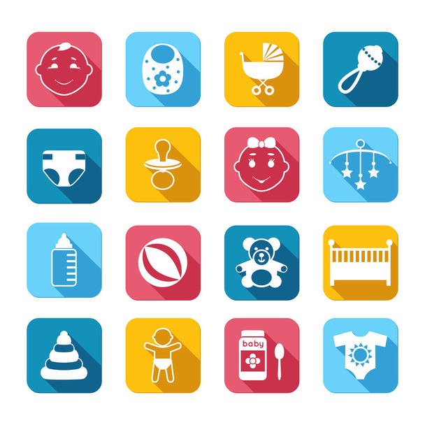 baby kind icons set - Vector, afbeelding