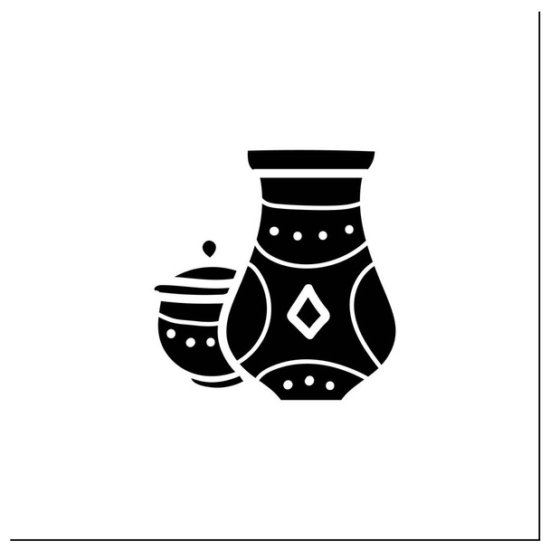Icono de glifo de cerámica - Vector, Imagen