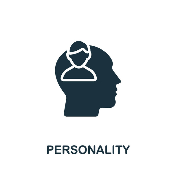 Іконка особистості. Простий елемент з колекції психології. Піктограма творчої особистості для веб-дизайну, шаблонів, інфографіки тощо
 - Вектор, зображення