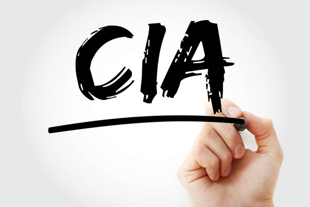CIA - Central Intelligence Agency o acronimo di Certified Internal Auditor con marker, concept background - Foto, immagini