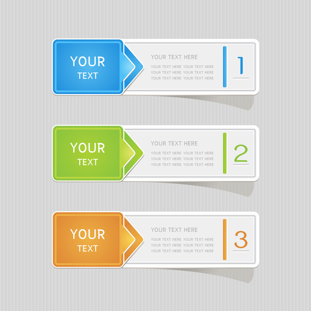 Sticker étiquette papier ensemble coloré
 - Vecteur, image