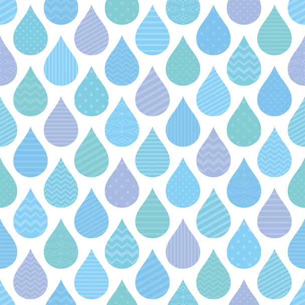 Seamless pattern with decorative raindrops. - Vektor, obrázek