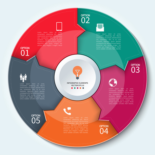 Modern business infographics circle - Wektor, obraz