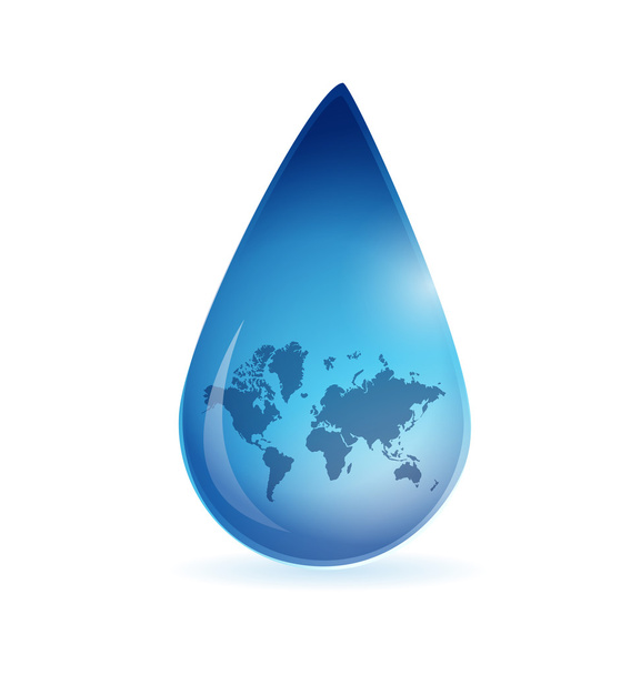 world map water drop illustration design - Φωτογραφία, εικόνα