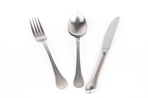 Cutlery isolated on white background - Fotografie, Obrázek