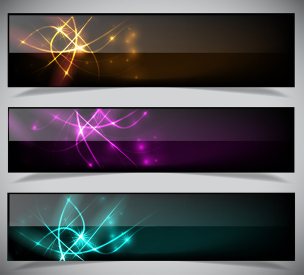 Bright abstract banners collection. - Vecteur, image