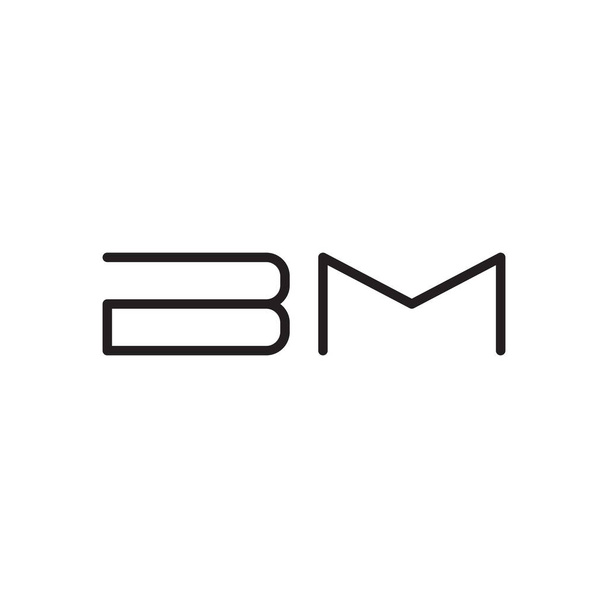 bm ícone do logotipo do vetor letra inicial - Vetor, Imagem