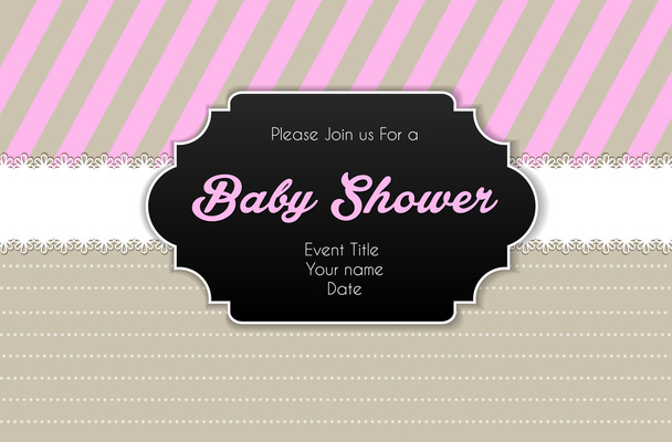 Baby shower card - Vektör, Görsel