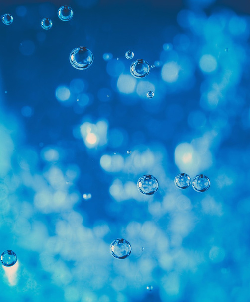 Kék víz buborékok háttér  - Fotó, kép