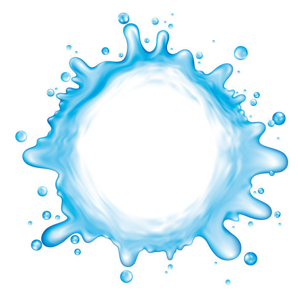 éclaboussure d'eau avec bulles - Vecteur, image