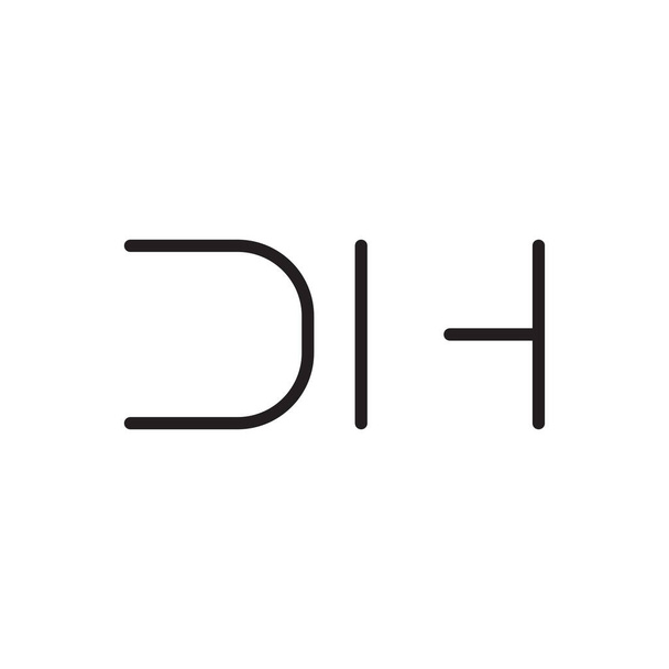 ikona počátečního loga vektoru písmene dh - Vektor, obrázek